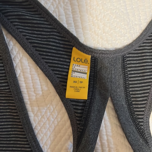 Cute cutout racerback striped workout tank - Picture 3 of 6